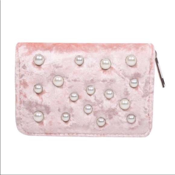 East Coast Retail Handbags - Pink Velvet Wallet